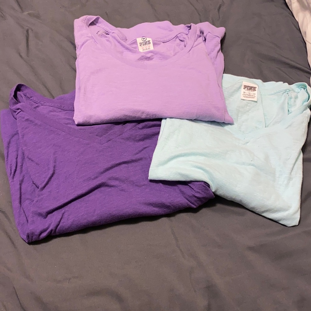 Three love pink long sleeve shirts
